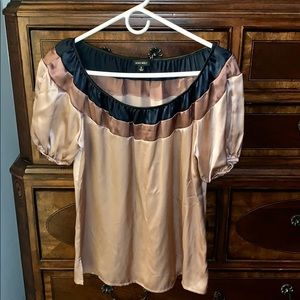 Navy, Mauve, Pink - Nine West silk top - Size 4
